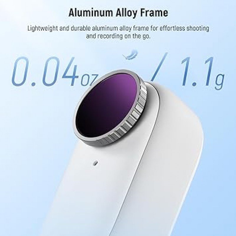 Insta360 GO 2/GO 3 6 팩(UV/CPL/ND8/ND16/ND32/ND64)용 NEEWER ND 필터 액션 카메라 액세서리 편광 디밍 필터 멀티 나노 코팅 HD 광학 유리 알루미늄 합금 프레임