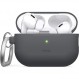 elago AirPods Pro 2 호환 케이스, 실리콘 커버, 카라비너 ​​포함, 충격 방지, 얇은, 케이스 커버, 충격 흡수, 부드러움, 긁힘 방지, 낙하 방지, 보호, 실리콘 커버, Apple AirPods Pro 2 MQD83J/A와 호환 가능, Airpods Pro 2, Airpods Pro 2, 2세대, 실리콘 베이직 케이스, 다크 그레이