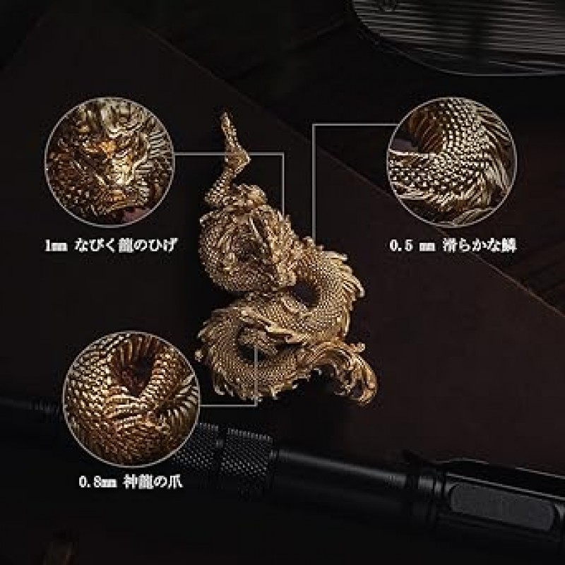 COPPERTIST.WU 드래곤 펜던트, 드래곤, 드래곤, 황동, 스털링 실버, 925 실버, 펜던트, 목걸이, 남성용, 액세서리, 실버 목걸이, 보석류, 오리지널 디자인, 생일 선물, 부적, 상품, 풍수, 행운, 돈 증가, 알루드, 상서로운 물건, 크리스마스 체인 포함