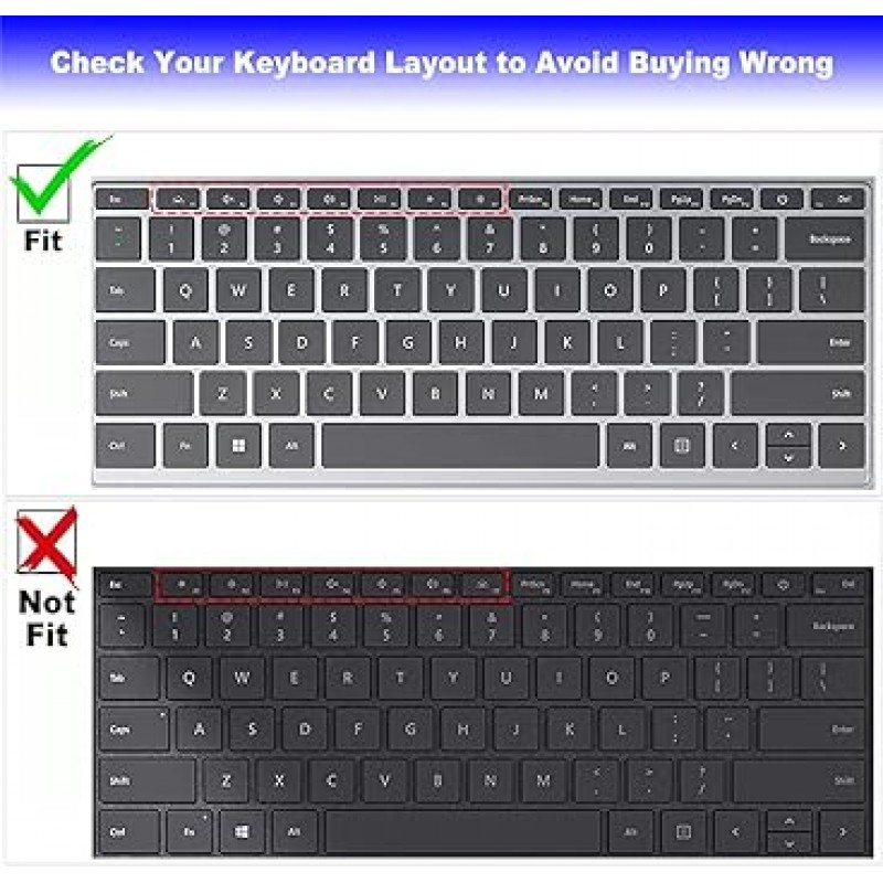 Microsoft Surface Laptop 5/Laptop 4 13.5인치 15인치 2022-2021 Surface Laptop Studio용 키보드 커버 - 14.4인치 Surface Laptop 액세서리 키보드 보호기(Surface Laptop 3과 호환되지 않음) - MintGreen