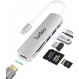 USB C 허브 어댑터 6-in-1 Lvdou 멀티포트 USB 허브 Type-C 85W PD 충전 4K HDMI 마이크로 SD/SD 카드 리더 MacBook Pro 13 14 15 16(2016-2022 M1 M2), MacBook Air(2016-2022 M1 M2)용 USB-C 교체 어댑터 2018-2022 M1 M2), iPad Pro(2018-20 -20 22 M1 M2), Surface Pro 9, 8, 7 / Go 4, 3, 2(surface