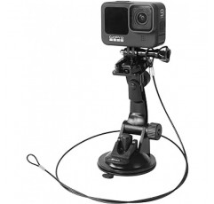 Smatree 빨판 마운트 + 스테인레스 스틸 테더 Lanyard + 건 가방 Osmo Action3/2, GoPro Hero11/10/9/8/7/6/5/4/3+/3/2/1/세션