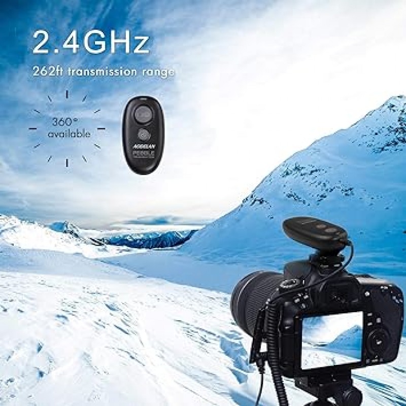 Canon EOS R, RP, 200D, 250D, 6D Mark II, 7D 시리즈, M6, Olympus OM-D E-M1 MRK II, Canon용 OM-D E-M5 II용 AODELAN 카메라 원격 무선 셔터 릴리즈