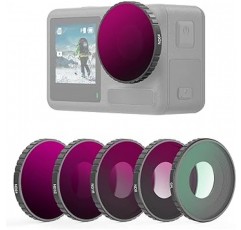 DJI Osmo Action3 CPL ND8 ND16 ND32 ND64 중립 밀도 필터 HD 광학 유리 다층 코팅 액션 카메라 액세서리 용 NEEWER 5pcs ND 필터 키트 알루미늄 합금 프레임