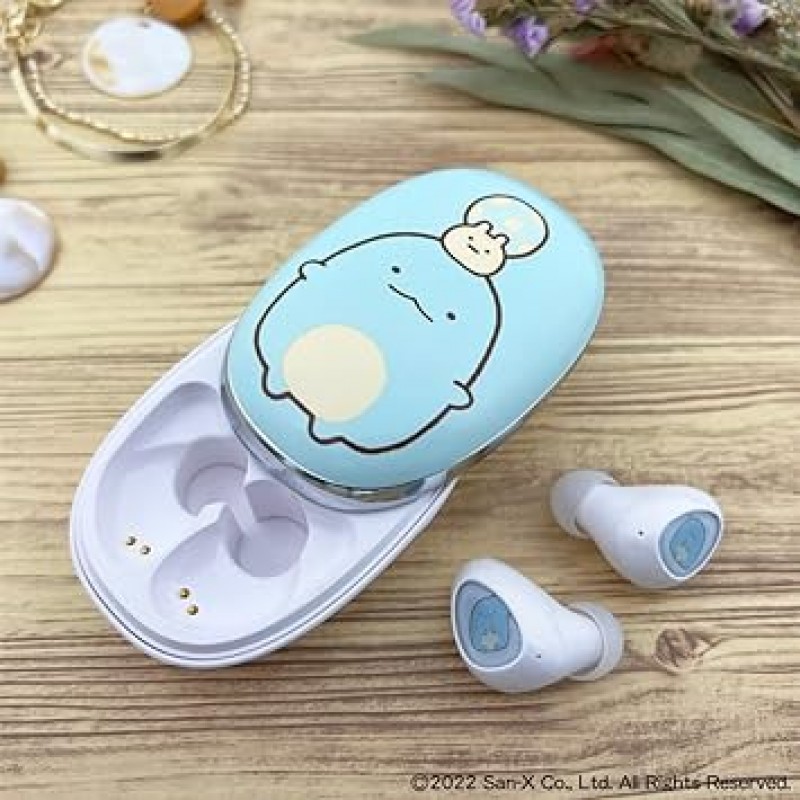 Tama Electronics Industries Sumikko Gurashi SX-BS69W-TO 완전 무선 이어폰, Lizard, 마이크 포함 Bluetooth 5.0, 통화, 음악 재생 최대 5시간, 연속 통화 3시간, 대기 시간 최대 57시간, 페어링 등록 최대 4회