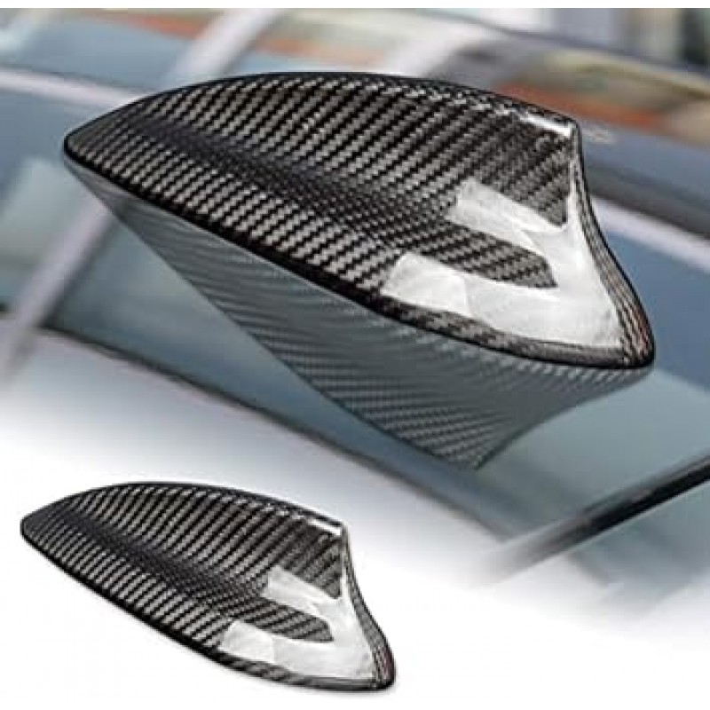 대기 속도 BMW 상어 지느러미 안테나 커버 프레임 실제 탄소 섬유 패션 사용자 정의 BMW 2 3 4 5 7 시리즈 F22 F87 M2 F30 F35 F80 M3 G20 F32 F36 F82 M4 G30 G38 F90 M5 G11 G12 적용 가능한 액세서리 (블랙)