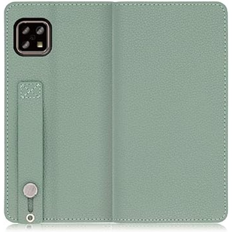 [SHARP 공식 인증] LOOF Hold Aquos Sense5G / Sense4 Lite / Sense4 Basic Easy 스마트폰 2 케이스, 노트북형, 스마트폰 케이스, 자석 없음, 카드 포켓, 벨트 홀더, 낙하 방지, 스탠드 기능, (둔한 녹색)