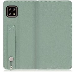 [SHARP 공식 인증] LOOF Hold Aquos Sense5G / Sense4 Lite / Sense4 Basic Easy 스마트폰 2 케이스, 노트북형, 스마트폰 케이스, 자석 없음, 카드 포켓, 벨트 홀더, 낙하 방지, 스탠드 기능, (둔한 녹색)