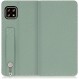 [SHARP 공식 인증] LOOF Hold Aquos Sense5G / Sense4 Lite / Sense4 Basic Easy 스마트폰 2 케이스, 노트북형, 스마트폰 케이스, 자석 없음, 카드 포켓, 벨트 홀더, 낙하 방지, 스탠드 기능, (둔한 녹색)