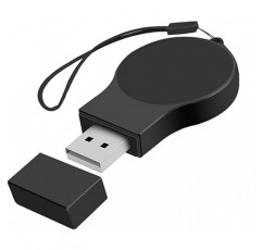 휴대용 Samsung Galaxy Watch 5 충전기 USB 여행 무선 무선 충전기 키체인 Samsung Galaxy Watch 5 Pro Watch 4 Classic Watch 3 Active & Active 2 액세서리 (블랙)