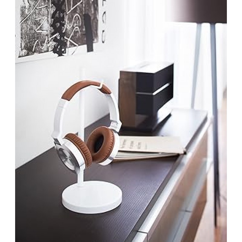Yamazaki Industries Bose 2291 헤드폰 스탠드, 원형, 흰색
