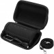 Khanka JBL Filp6 블루투스 스피커 보관 케이스 + 실리콘 케이스 + 어깨 끈 + 카라비너 ​​슈퍼 보호 조합 (블랙)
