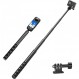 117cm(46.1인치) 액션 카메라 셀카봉, 보이지 않는 셀카봉, 길이 28.5~117cm(11.2~46.1인치), 5개 바닥 확장, 전체 알루미늄, 소형, 경량, Insta360 X3 GO 2/ONE X2/ONE RS와 호환 가능 /고프로 11 10 9 8 7