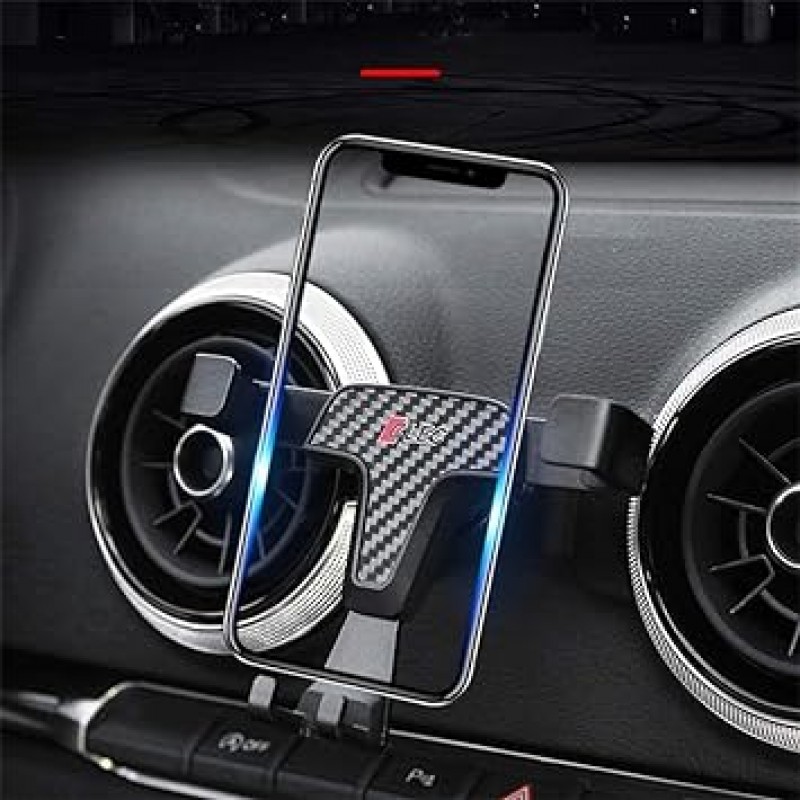 Biue Sky 자동차 홀더, 스마트폰 홀더, 휴대폰 홀더, Audi A3(3세대)용 자동차 홀더(카본 패턴)