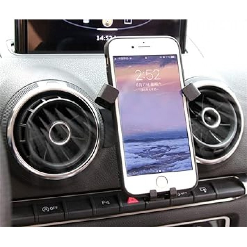 Biue Sky 자동차 홀더, 스마트폰 홀더, 휴대폰 홀더, Audi A3(3세대)용 자동차 홀더(카본 패턴)