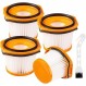 상어 진공 필터 XFFWV360J, 4팩 상어 진공 청소기 필터 CS300JWH CS401J CS651J CS651JBL CS651JOR CS200J CS601J CS401JGR CS501J CS300j CS401JRB CS601J JBK CS50 1JRG CS200JRD CS200JRD CS100JBR CS601JPK WS6 20 WS630 WS632 WS633 진공 청소기 부품 세척 가능 교체 액세서리 청소용 브러시 포함(4 x XFFWV360J 필