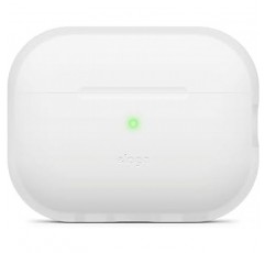 [elago] AirPods Pro2 호환 케이스, 실리콘 커버, 스트랩 구멍, 충격 방지, 실리콘 커버, 충격 흡수, 슬림, 소프트, 케이스 커버, 스크래치 방지, 낙하 방지, 액세서리, Apple AirPods Pro2, MQD83J/A, Airpods Pro 2와 호환 가능 , Airpods Pro 2, Airpods Pro 2, 2세대, 실리콘 베이직 케이스, 나이트 글로우 블루