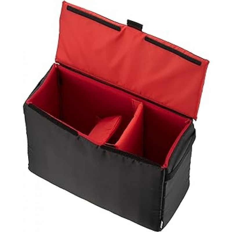 Hakuba 2KCS-40-500BK 카메라 케이스, 내부 소프트박스 02 500, 조절 가능한 칸막이, 측면 손잡이 및 탈착식 뚜껑, 검정색