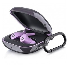 Filoto Beats Fit Pro 케이스 커버 하드 케이스 Apple Beats Fit Pro 2021용 내충격 보호 이어폰 케이스 키체인 액세서리 포함 남녀 겸용 (클리어 그레이)