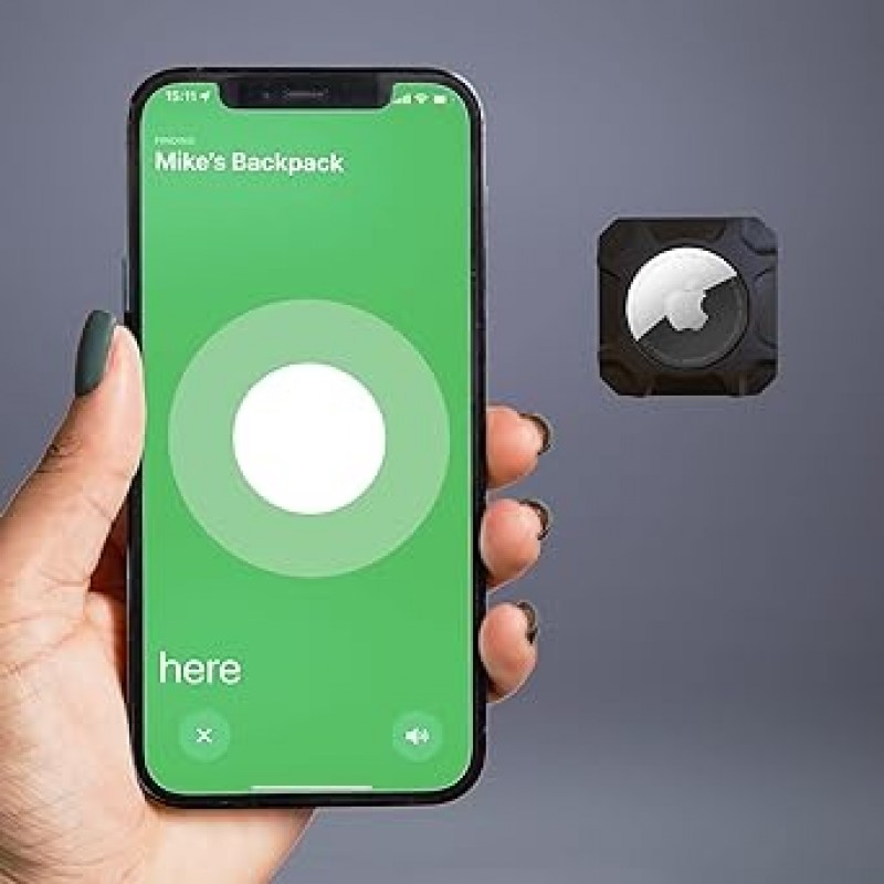 Airtag 홀더 케이스 강력 접착 마운트 Airtag용 보호용 붙여넣기 가능 액세서리 에어 태그 케이스 Apple AirTag 첨부 숨겨진 장소 트래커 첨부(블랙 1 팩)