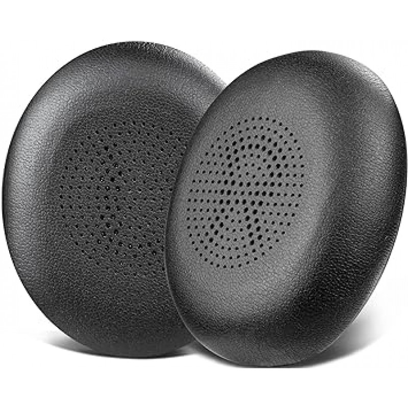 Jabra Evolve2 65(65MS 65UC USB)/Evolve2 40(40UC 40MS USB)/Elite 45h 온이어 헤드폰 교체용 패드 이어패드 이어패드 이어패드 단백질 가죽 헤드패드 - 블랙용 SOULWIT 이어 패드 이어 쿠션