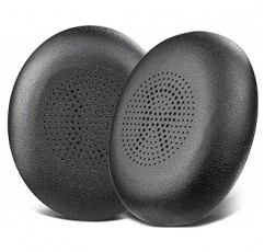 Jabra Evolve2 65(65MS 65UC USB)/Evolve2 40(40UC 40MS USB)/Elite 45h 온이어 헤드폰 교체용 패드 이어패드 이어패드 이어패드 단백질 가죽 헤드패드 - 블랙용 SOULWIT 이어 패드 이어 쿠션