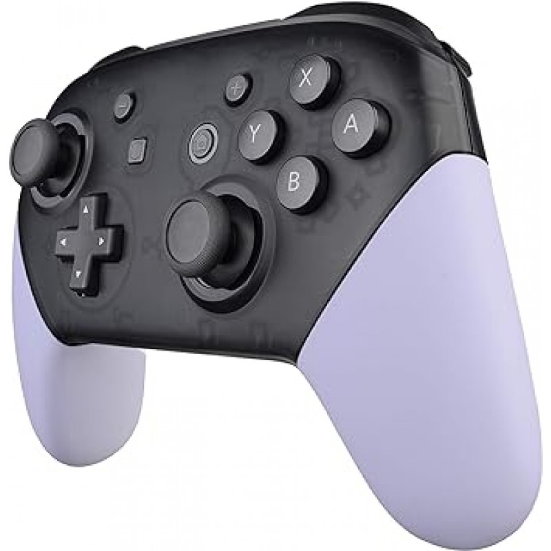 Nintendo Switch Pro 컨트롤러와 호환되는 eXtremeRate, Switch Pro용 광택 DIY 핸드 그립 케이스(컨트롤러는 포함되지 않음) [라이트 바이올렛]