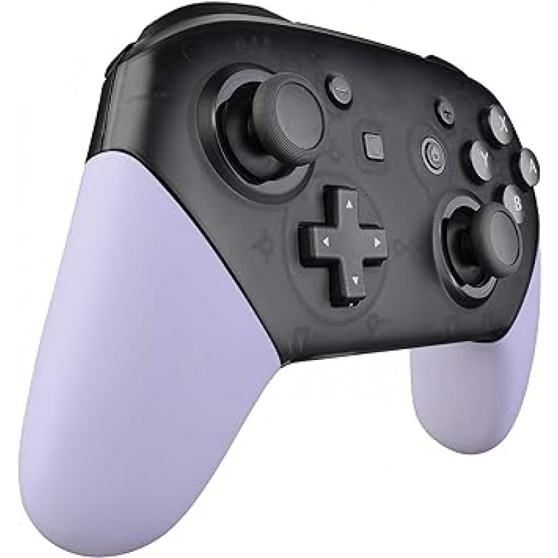 Nintendo Switch Pro 컨트롤러와 호환되는 eXtremeRate, Switch Pro용 광택 DIY 핸드 그립 케이스(컨트롤러는 포함되지 않음) [라이트 바이올렛]