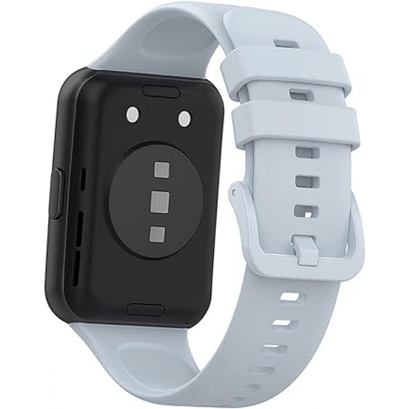 [SHEAWA] HUAWEI WATCH FIT2 밴드, 벨트, 3가지 색상 세트, 교체용 밴드, 실리콘, 교체용 벨트, 액세서리(화이트 + 라이트 블루 + 라이트 그린)