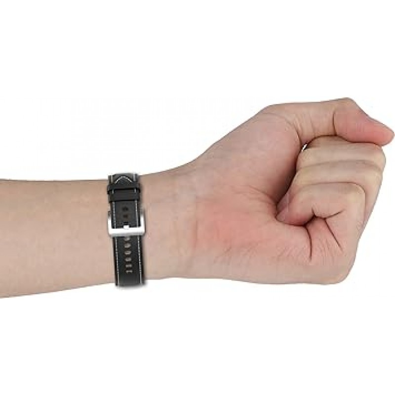 HUAWEI WATCH GT 3 Pro 46mm 정품 가죽 시계 GT3 46mm 가죽 교체 밴드 교체 스트랩 액세서리용 SHEAWA 밴드 벨트(검은색)
