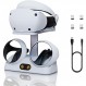 AMVR For PSVR2용 충전 스탠드, PSVR2에 대응 급속 충전 스테이션, For PSVR2 핸들 충전기 마그넷 커넥터와 USB to Type-C 케이블 첨부, 컨트롤러 충전 도크 헤드셋 스탠드 액세서리 과충전 보호