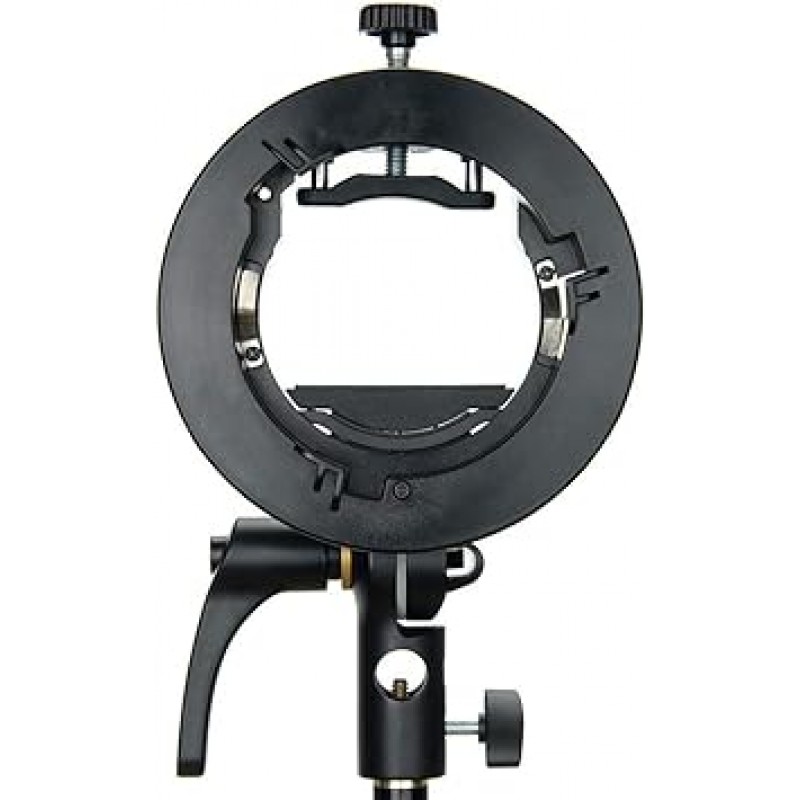 Godox S2 S 모양 플래시 브래킷 Bowens 마운트 접는 각도 조정 가능한 둥근 머리 사각형 헤드 스트로브 V1 AD200Pro AD400pro TT350 V860III TT685II 클립 온 모노 블록 스트로브에 고정