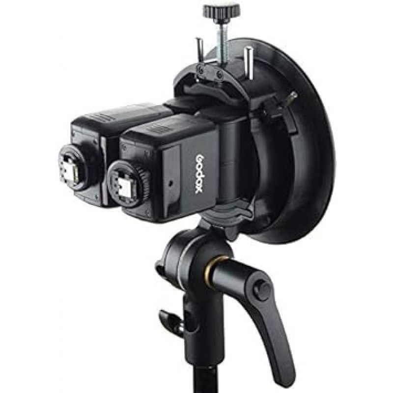 Godox S2 S 모양 플래시 브래킷 Bowens 마운트 접는 각도 조정 가능한 둥근 머리 사각형 헤드 스트로브 V1 AD200Pro AD400pro TT350 V860III TT685II 클립 온 모노 블록 스트로브에 고정