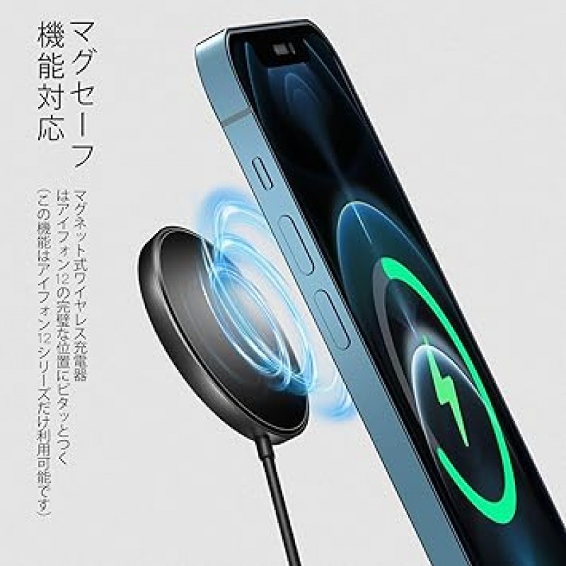 iPhone 14 시리즈용 THREEKEY 자기 무선 충전기, 강력한 자기, 최대 출력 15W, 고속 충전, Magsafe 충전기, 20W USB-C PD 충전기 포함, iPhone 14/14 Pro/14 Pro Max/13/13 Pro/13 Pro Max와 호환 가능 /13 미니/12/12 프로/12 프로 맥스/12 미니