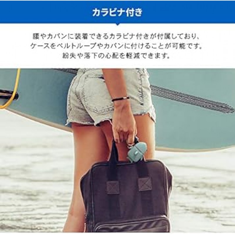 카라비너가 포함된 elago AirPods 호환 케이스, 실리콘 커버, 충격 방지, 충격 흡수, 케이스 커버, 충격 방지, 긁힘 방지, 낙하 방지, 보호 액세서리, Apple AirPods 1/AirPods 2 무선 충전 케이스와 호환 가능, Airpods 호환, SHARK 케이스, 다크 그레이