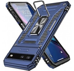 Google Pixel 7 케이스(링 포함), 슬라이딩 카메라 보호 장치 포함, PC, 미국 군용 MIL 표준 인증, 충격 방지, 스탠드 기능, 자동차 홀더와 호환 가능, 긁힘 방지, 미끄럼 방지, 멋지다, 스타일리쉬, 인기, Google Pixel 7 카메라 커버, 블루 MD-KJ-12-03