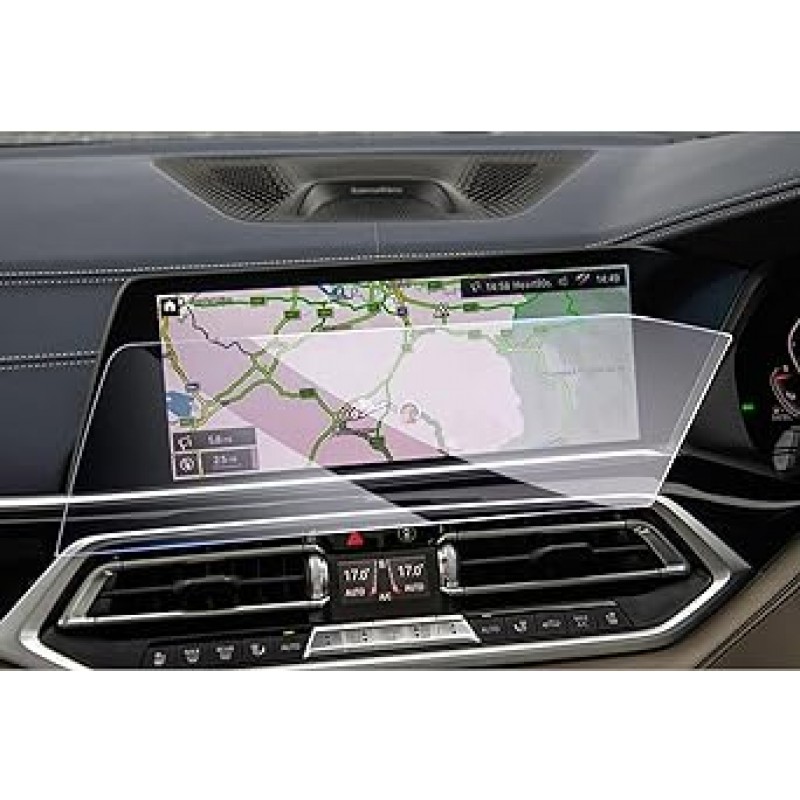 [GAFAT] BMW X5 G05 X7 G07 2019년형 ~ 현행 12.3인치 센터 디스플레이 카 내비게이션 차량용 LCD 보호 필름 제어 디스플레이 특수 유리 필름 9H 경도 강화 유리 투명 스크래치 방지 얼룩 방지 비산 방지 지문 방지