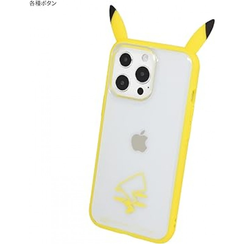 Gourmandise POKE-776B 포켓몬 프레임, IIFit 클리어, iPhone 13 Pro(6.1인치) 케이스와 호환 가능, 피카츄 테일