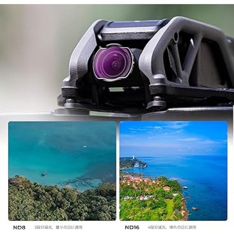 K&F Concept DJI 아바타/DJI O3 에어 유닛 필터 세트 PL 필터 + ND8+ND16 ND 필터, 편광 필터, 발수, 긁힘 방지, 드론 렌즈 필터, 일본산 AGC 광학 유리, 28겹 나노 코팅
