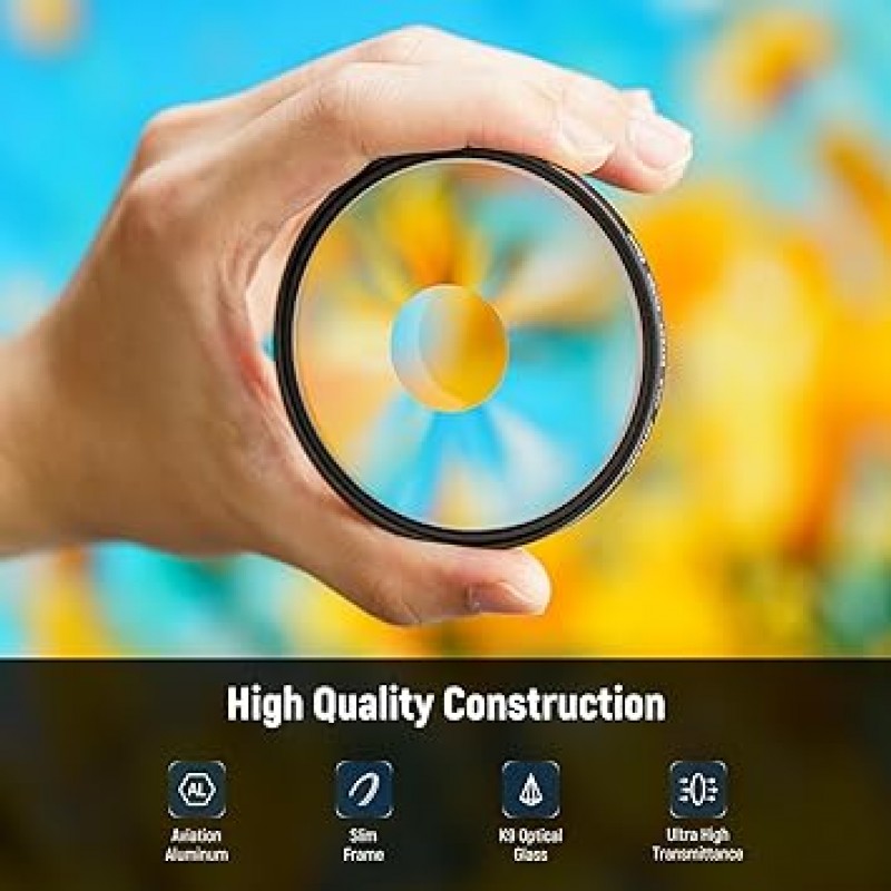 NEEWER 82mm 나선형 헬로 카메라 렌즈 필터 프리즘 K9 광학 유리 특수 효과 필터 사진 카메라 렌즈 액세서리 터널 비전 워프 원형 헤일로 프레임 효과