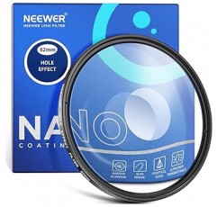 NEEWER 82mm 나선형 헬로 카메라 렌즈 필터 프리즘 K9 광학 유리 특수 효과 필터 사진 카메라 렌즈 액세서리 터널 비전 워프 원형 헤일로 프레임 효과