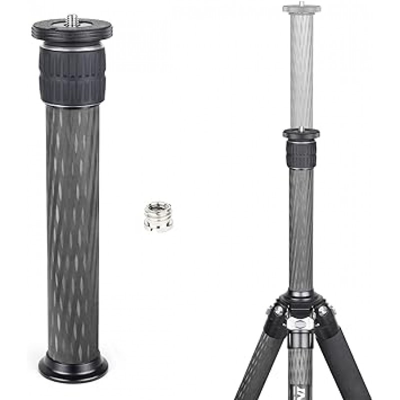 INNOREL ER402C 삼각대 센터 폴, 다용도 연장 폴, 1.6인치(40mm) 파이프 직경 2섹션 텔레스코픽, 삼각대 액세서리, 탄소, 삼각대 모노포드용, 1/4