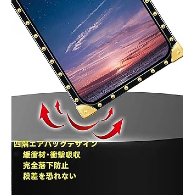 여성용 디자이너 스퀘어 케이스 Samsung Galaxy S23 Ultra 5G 럭셔리 미적 클래식 패턴 가죽 뒷면 커버 소프트 프레임 금속 명판 Samsung Galaxy S23 Ultra 5G 6.8 (인치) 용 귀여운 반짝 이는 커버 - 카키