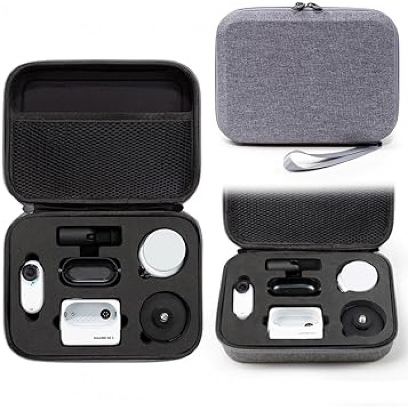 ZLiT Insta360 Go3 카메라 케이스 하드 쉘 내 충격 수납 가방 여행 캐리 케이스 Insta360 Go3 카메라 액세서리 용 (회색)