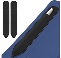 YINVA 펜슬 홀더 2개 팩 Apple Pencil 2세대와 1세대에 대응 신축성이 있는 펜슬 파우치 액세서리 디자인 iPad와 스타일러스용(블랙)