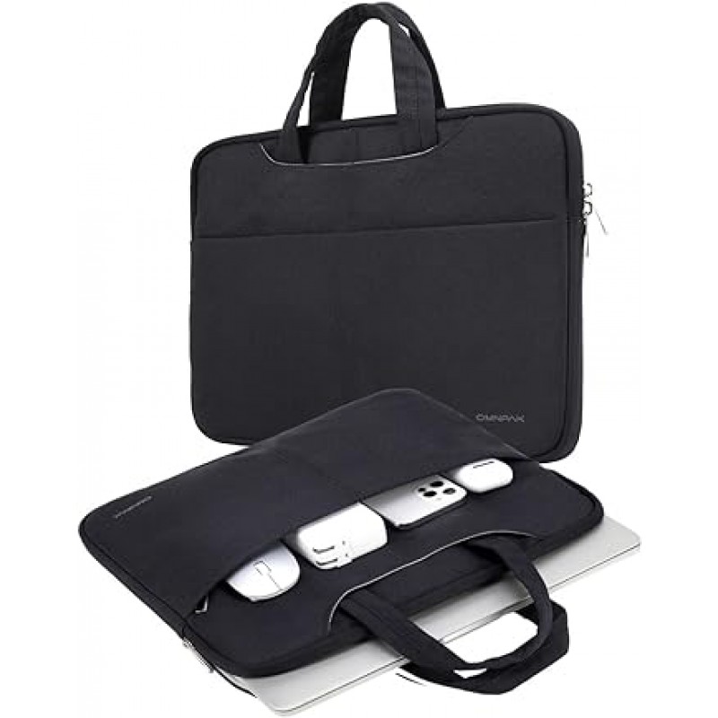 Omnpak PC 가방, 13인치 신형 MacBook Air M1/M2용 360° 보호 슬리브 케이스 13-14인치 신형 MacBook Pro M1/M2, 방수 표면, 충격 방지, 노트북 가방, 울트라북, 노트북 서류 가방, 액세서리 보관