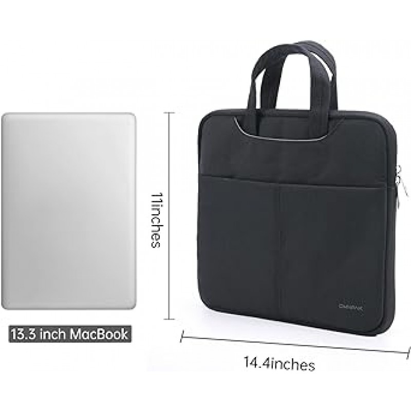 Omnpak PC 가방, 13인치 신형 MacBook Air M1/M2용 360° 보호 슬리브 케이스 13-14인치 신형 MacBook Pro M1/M2, 방수 표면, 충격 방지, 노트북 가방, 울트라북, 노트북 서류 가방, 액세서리 보관
