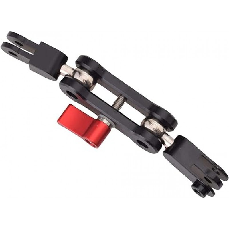 Etsumi VE-2247 액션 카메라 액세서리, Gopro 호환, 알루미늄 조절식 암 B, 자유롭게 각도 조절 가능, 블랙/레드