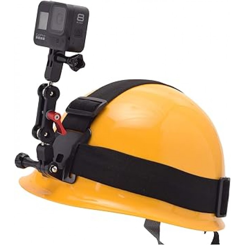 Etsumi VE-2247 액션 카메라 액세서리, Gopro 호환, 알루미늄 조절식 암 B, 자유롭게 각도 조절 가능, 블랙/레드
