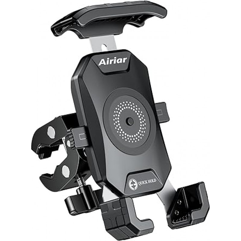 Airiar AR-M14C 자전거 스마트폰 홀더, 방수, 스마트폰 휴대폰 홀더, 오토바이, 자전거, Quick Hold Beetle, 0.5 - 2.0인치(12.7 - 50.8mm)